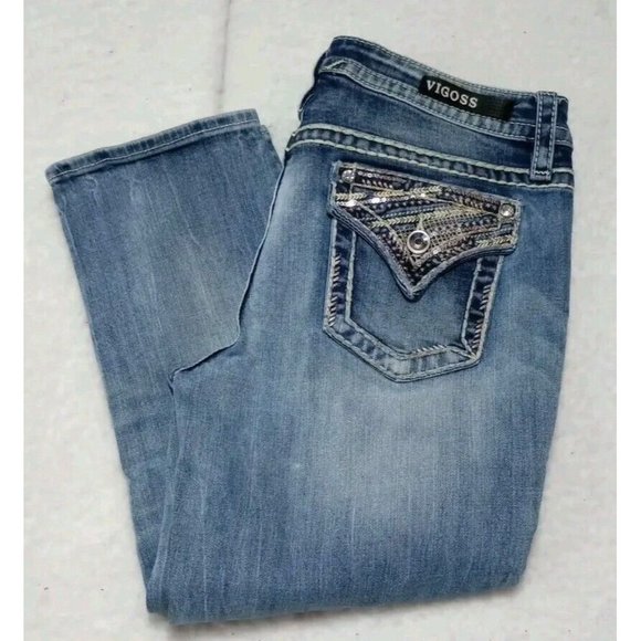 Vigoss New York Heritage Fit Capri Light Wash Women's Size 9/10 L21 - Picture 1 of 10